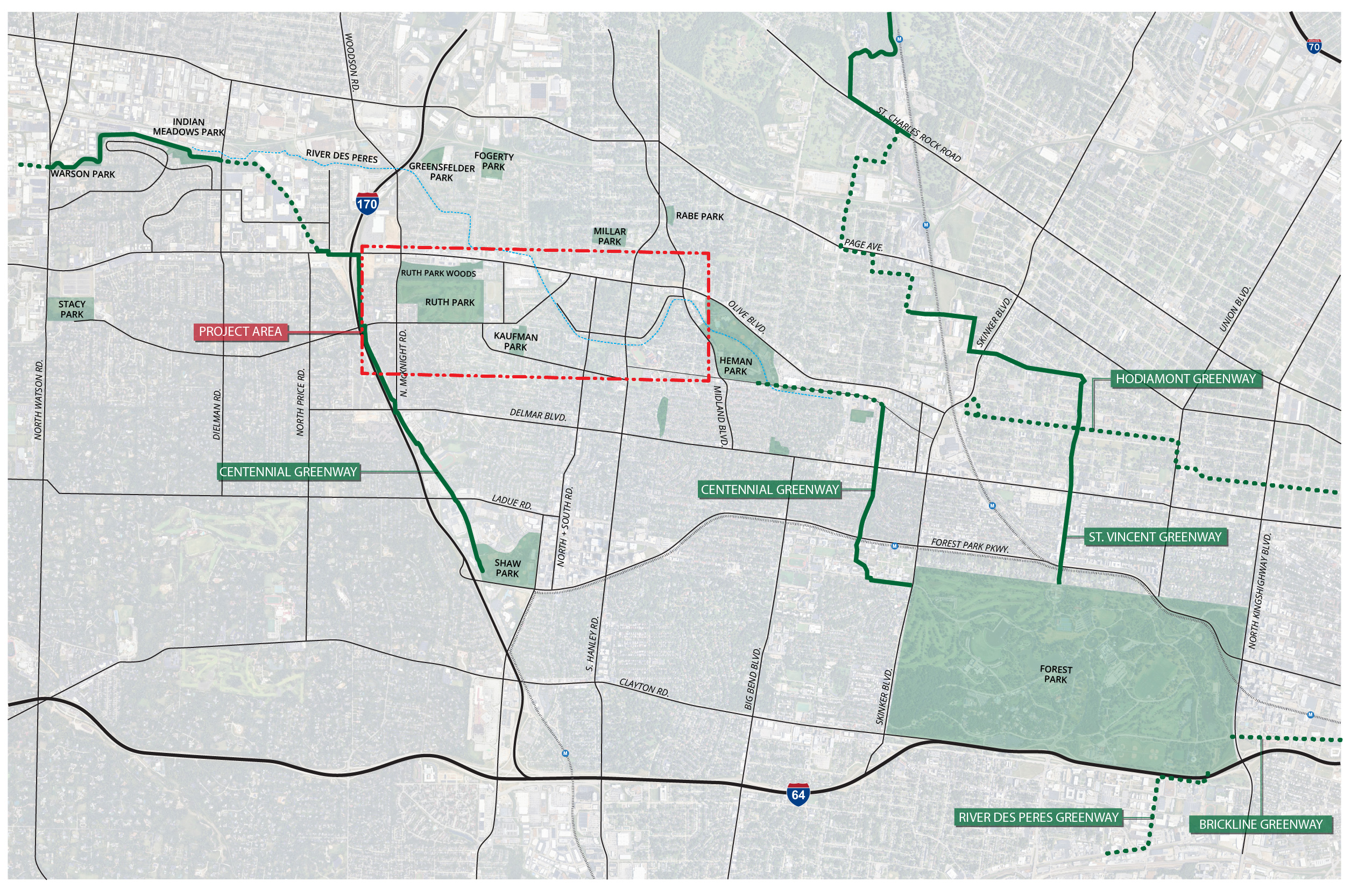 Centennial Greenway Site Vicinity Map
