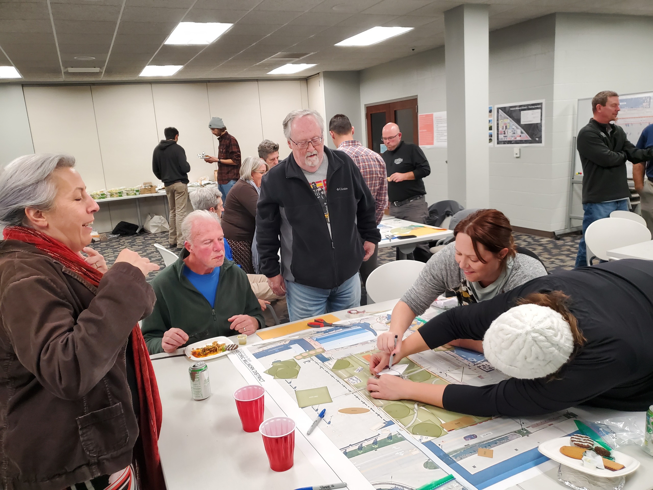 community members participating in a design game